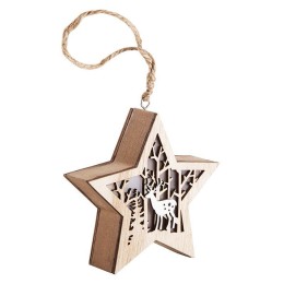 Фигура деревянная "Звездочка" 24х13х3.6см 0.1Вт IP20 с подсветкой Neon-Night 504-022