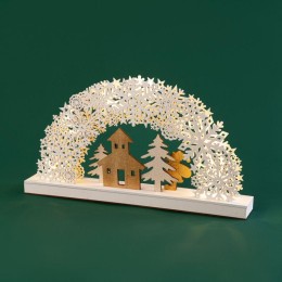 Фигура деревянная "Рождественская сказка" 44.5х6х24см 0.1Вт IP20 с подсветкой Neon-Night 504-021