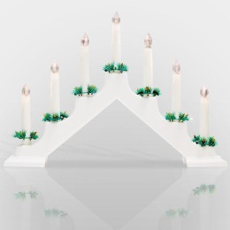 Горка новогодняя 7 свечек (7LED) тепл. бел. 0.5Вт 220-240В IP20 бел. Neon-Night 501-081