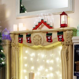 Горка новогодняя 7 свечек (7LED) тепл. бел. 0.5Вт 220-240В IP20 красн. Neon-Night 501-082