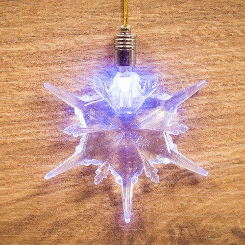Фигура светодиодная подвесная "Снежинка" 9.5х9.5см LED RGB 1.5Вт IP20 Neon-Night 501-091