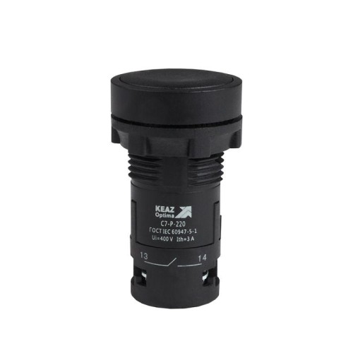Кнопка OptiSignal Compact D22 С7-P-202 черн. 2НЗ XB7NA24 КЭАЗ 362037