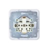 Розетка 1-м СП ASTI 16А IP20 с заземл. с крышкой термопласт в сборе бел. LEZARD 7081-0202-123В