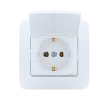 Розетка 1-м СП ASTI 16А IP20 с заземл. с крышкой термопласт в сборе бел. LEZARD 7081-0202-123В