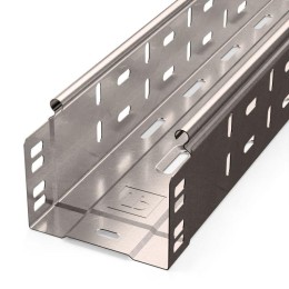 Лоток перфорированный 100х80 L3000 сталь 0.7мм INOX (AISI 409) Стандарт Промрукав PR16.2412