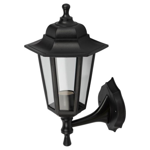 Светильник садово-парковый "Леда1" НБУ 06-60-001 настенный шестигран. черн. Эра Б0048114