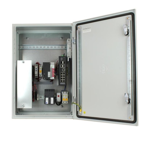 Коммутатор уличный управляемый (L2+) OS-46TB1(SW-80822/ILR) на 12 портов с термостабил. и резерв. пи