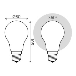 Лампа светодиодная филаментная Black Filament 10Вт A60 грушевидная матовая 2700К тепл. бел. E27 820л