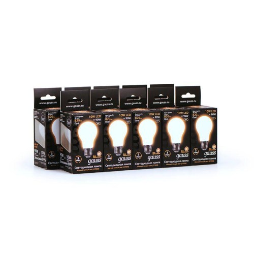 Лампа светодиодная филаментная Black Filament 10Вт A60 грушевидная матовая 2700К тепл. бел. E27 820л