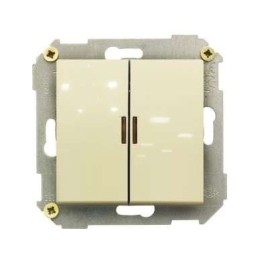Выключатель 2-кл. СП Simon 34 10А IP20 с подсветкой механизм сл. кость Simon 34392-031