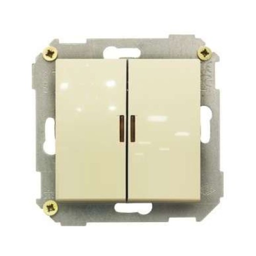 Выключатель 2-кл. СП Simon 34 10А IP20 с подсветкой механизм сл. кость Simon 34392-031