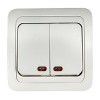 Выключатель 2-кл. СП Classico 2123 10А IP20 с подсветкой бел. ASD / IN HOME 4680005959877