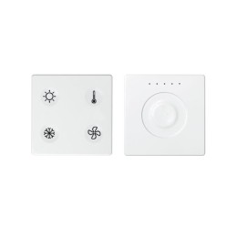 Комплект выключателя 4-кл. сенсорн. + регулятор Т1 KNX; RJ12 бел. Simon82 Sense 8400653-030