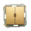 Выключатель 2-кл. СП Simon 34 10А IP20 с подсветкой механизм бронз. Simon 34392-036