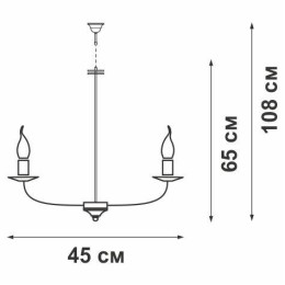 Люстра 5xE14 макс. 40Вт Vitaluce V1239/5