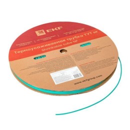 Трубка термоусадочная ТУТ нг 2/1 зел. (уп.200м) EKF tut-2-j