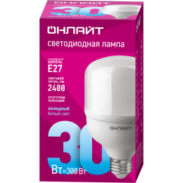 Лампа светодиодная высокомощная 82 901 OLL-T80-30-230-865-E27 30Вт 6500К холод. бел. E27 2400лм 176-