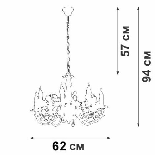 Люстра 8xE14 макс. 40Вт Vitaluce V1276/8