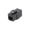 Адаптер проходной (coupler) Keystone Jack RJ45 (8P8C) кат.6 4 пары CA2-KJ-C6-BK черн. Hyperline 4449