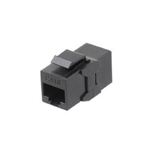 Адаптер проходной (coupler) Keystone Jack RJ45 (8P8C) кат.6 4 пары CA2-KJ-C6-BK черн. Hyperline 4449