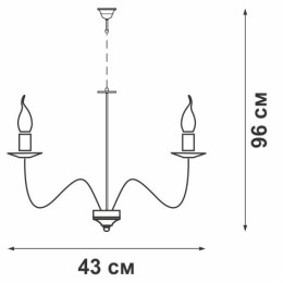 Люстра 3xE14 макс. 40Вт Vitaluce V1301/3