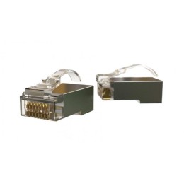 Разъем легкой оконцовки RJ45 (8P8C) под витую пару кат.5E (50микродюйм) экранир. PLEZ-8P8C-UA-C5-SH-