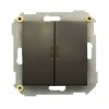 Выключатель 2-кл. СП Simon 34 10А IP20 с подсветкой механизм графит Simon 34392-038