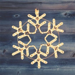 Фигура светодиодная "Снежинка большая" 55х55см 180LED тепл. бел. 22Вт 220-240В IP65 дюралайт Neon-Ni