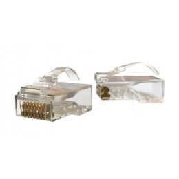 Разъем легкой оконцовки RJ-45 (8P8C) под витую пару язычок Arch кат. 6 (50 µ"/ 50микродюймов) универ