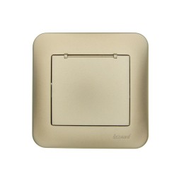 Розетка 1-м СП ASTI 16А IP20 с заземл. с крышкой термопласт в сборе золото. LEZARD 7081-3636-123В