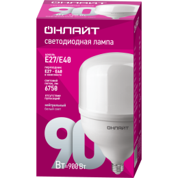 Лампа светодиодная высокомощная 82 908 OLL-T160-90-230-840-E27E40 90Вт 4000К нейтр. бел. E27/E40 ОНЛ