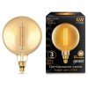 Лампа светодиодная филаментная Black Filament 6Вт G200 шар золотая 2700К тепл. бел. E27 890лм GAUSS