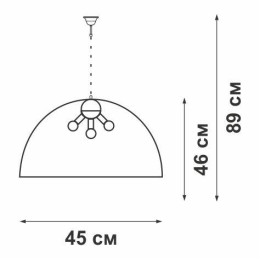 Подвес 5xE14 макс. 40Вт Vitaluce V1404/5S