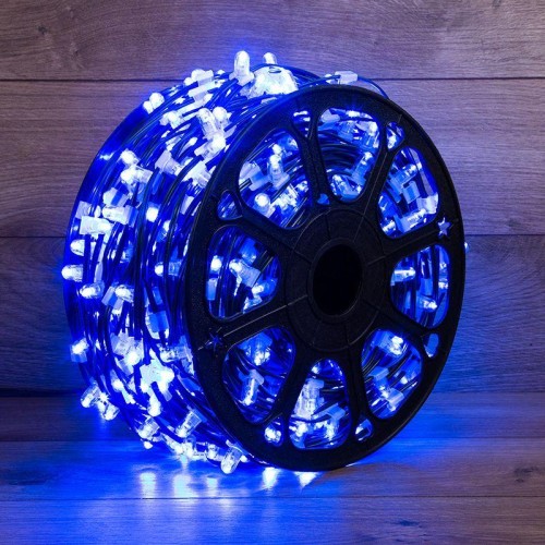 Гирлянда светодиодная "LED ClipLight" 1.5м 665LED син. 80Вт 12В IP65 провод черн. (уп.100м) Neon-Nig