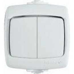 Выключатель 2-кл. ОП Рондо 6А IP44 250В бел. SchE VA56-225B-BI