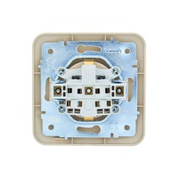 Розетка 1-м СП ASTI 16А IP20 с заземл. с крышкой термопласт в сборе крем. LEZARD 7081-0303-123В
