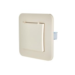 Розетка 1-м СП ASTI 16А IP20 с заземл. с крышкой термопласт в сборе крем. LEZARD 7081-0303-123В