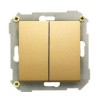 Выключатель 2-кл. СП Simon 34 10А IP20 механизм бронз. Simon 34398-036
