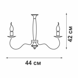 Люстра 3xE14 макс. 40Вт Vitaluce V1656/3PL