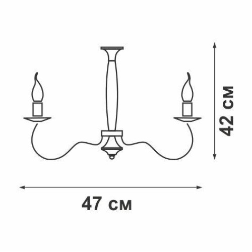 Люстра 5xE14 макс. 40Вт Vitaluce V1659/5PL