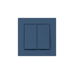 Выключатель 2-кл. AtlasDesign (сх. 5) 10AX быстрозажим. клем. в сборе аквамарин SE ATN001152S