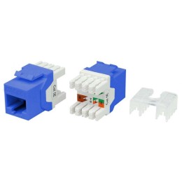 Вставка Keystone Jack RJ45 (8P8C) кат.5E 180град. KJ8-8P8C-C5e-180-BL син. Hyperline 432633