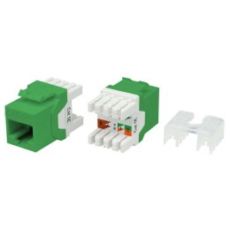 Вставка Keystone Jack RJ45 (8P8C) кат.5E 180град. KJ8-8P8C-C5e-180-GN зел. Hyperline 432634