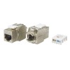 Вставка Keystone Jack RJ45 (8P8C) кат.5E экранир. KJ8-8P8C-C5e-180-TLS-SH-F-WH 180град. Toolless бел