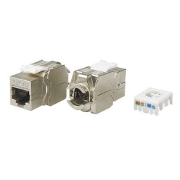 Вставка Keystone Jack RJ45 (8P8C) кат.5E экранир. KJ8-8P8C-C5e-180-TLS-SH-F-WH 180град. Toolless бел