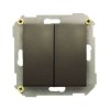Выключатель 2-кл. СП Simon 34 10А IP20 механизм графит Simon 34398-038