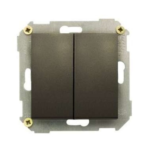 Выключатель 2-кл. СП Simon 34 10А IP20 механизм графит Simon 34398-038