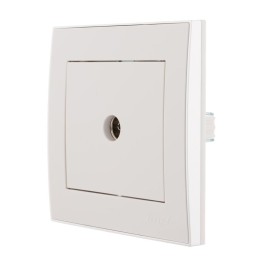 Розетка телевизионная оконечная TV СП Rain с хром. боковой вставкой бел. LEZARD 703-0225-130