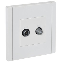 Розетка 2-м TV+SAT FORTE&PIANO FP238 бел. IEK FP-AF20-O-K01
