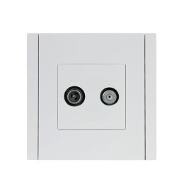 Розетка 2-м TV+SAT FORTE&PIANO FP238 бел. IEK FP-AF20-O-K01